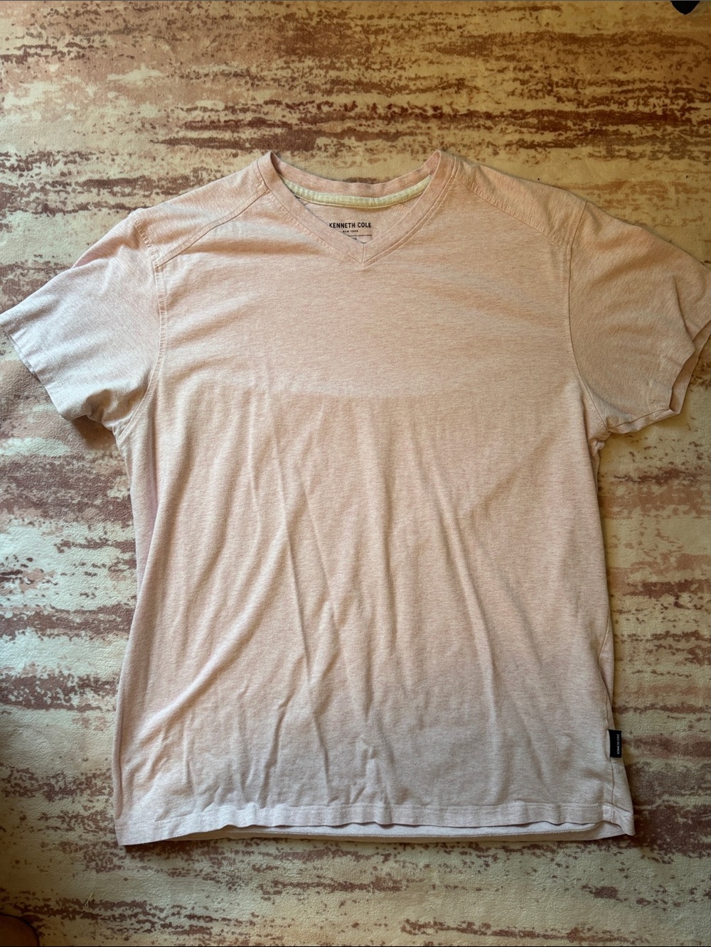 Kenneth Cole Pale Pink Short Sleeve Crewneck Tee